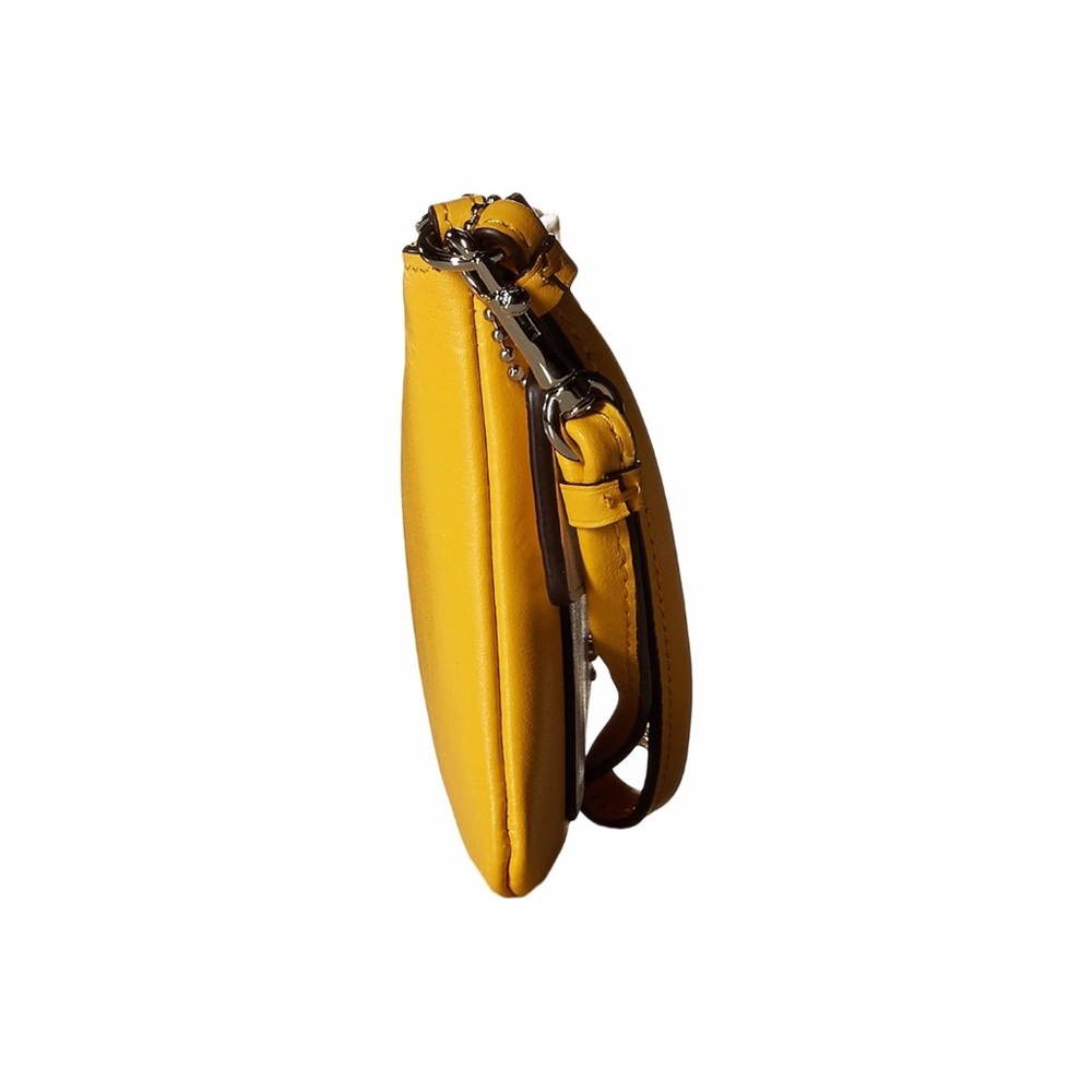 Coach Two-Tone Yellow and Cream Wristlet - Picture 3 of 7